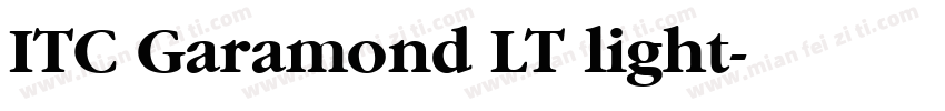 ITC Garamond LT light字体转换